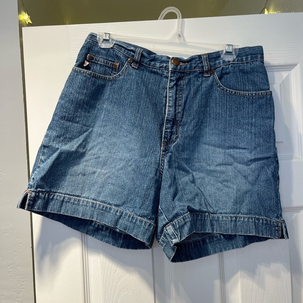 Classic Blue Denim High Waisted Women's Shorts